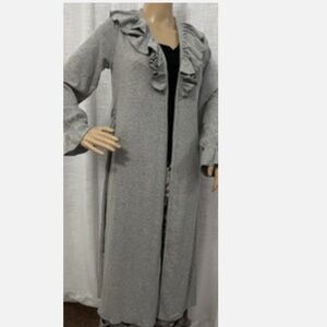 Chaser Women Open Front Cardigan Duster Gray medium New With Tags